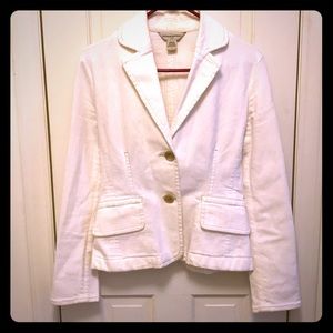 White denim blazer